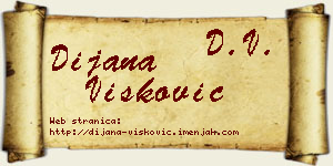 Dijana Višković vizit kartica